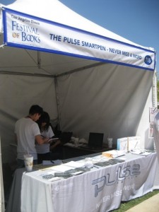 livescribe pulse smartpen booth at the los angeles times festival of books at ucla