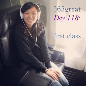 365great challenge day 118: first class