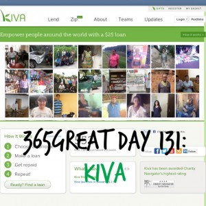 365great challenge day 131: kiva