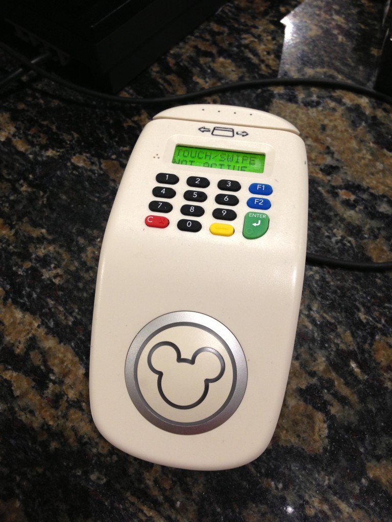 disney credit card swiping machine