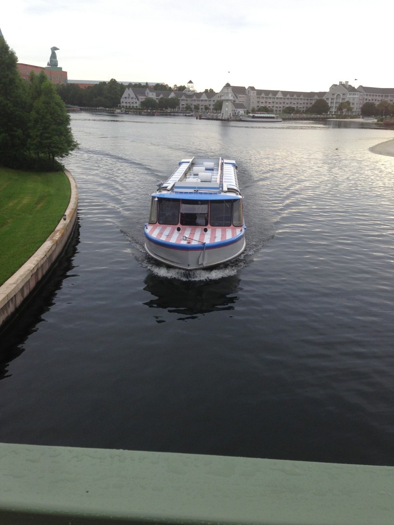 disney tugboat on lake