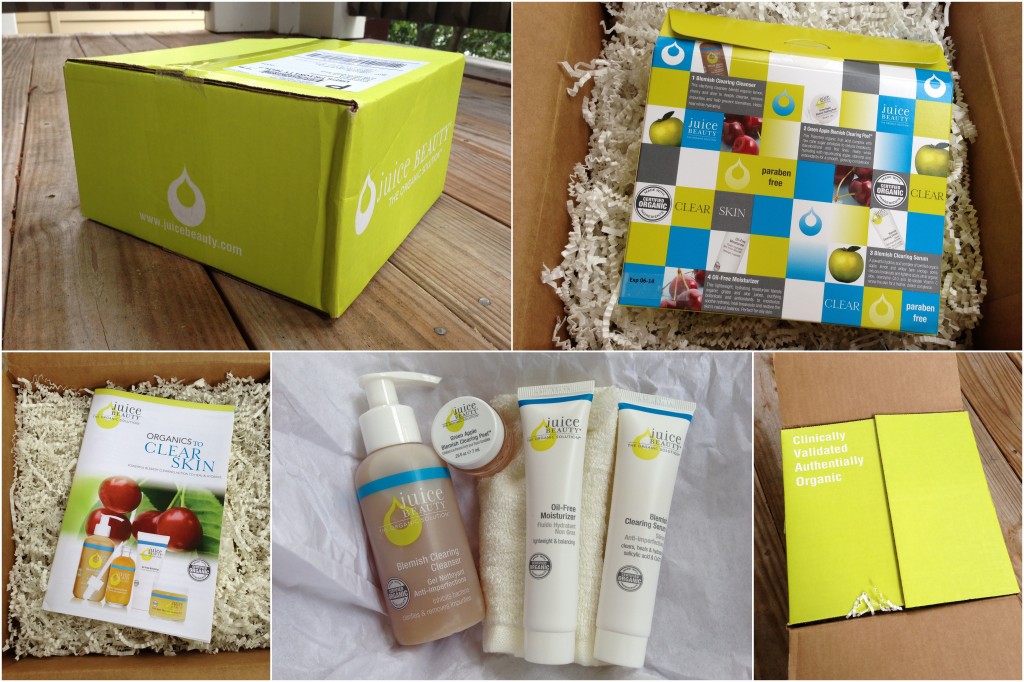 juice beauty 30-day skin-clearing kit collage
