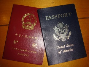 chinese passport and american passport