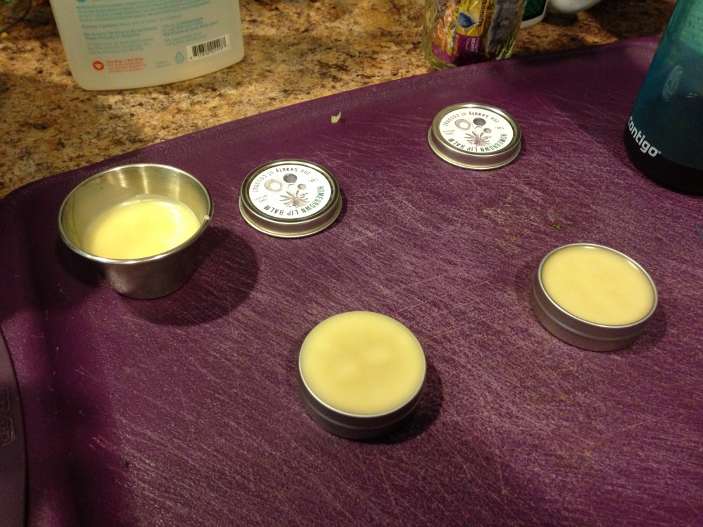 homegrown collective orange coconut lip balm in tins