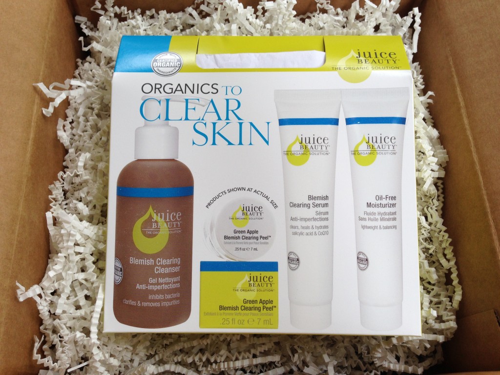 juice beauty organics to clear skin kit box