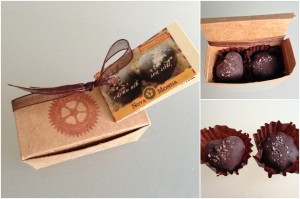 collage of nova monda heart-shaped truffles included in the february-april spring 2013 yuzen box