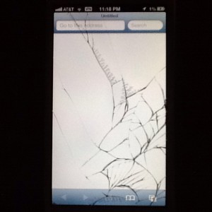 iphone 5 screen shattered from drop