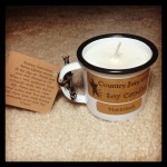 country junction macintosh soy candle in mini metal mug from gettysburg