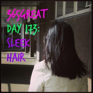 365great challenge day 173: sleek hair
