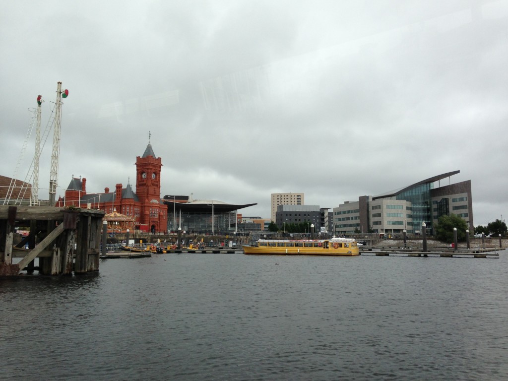 view of mermaid quay at cardiff bay from south side