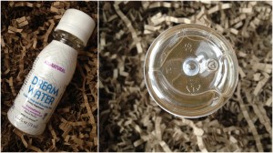 collage of dream water sleep aid in snoozeberry included in valentine's 2013 blissmobox