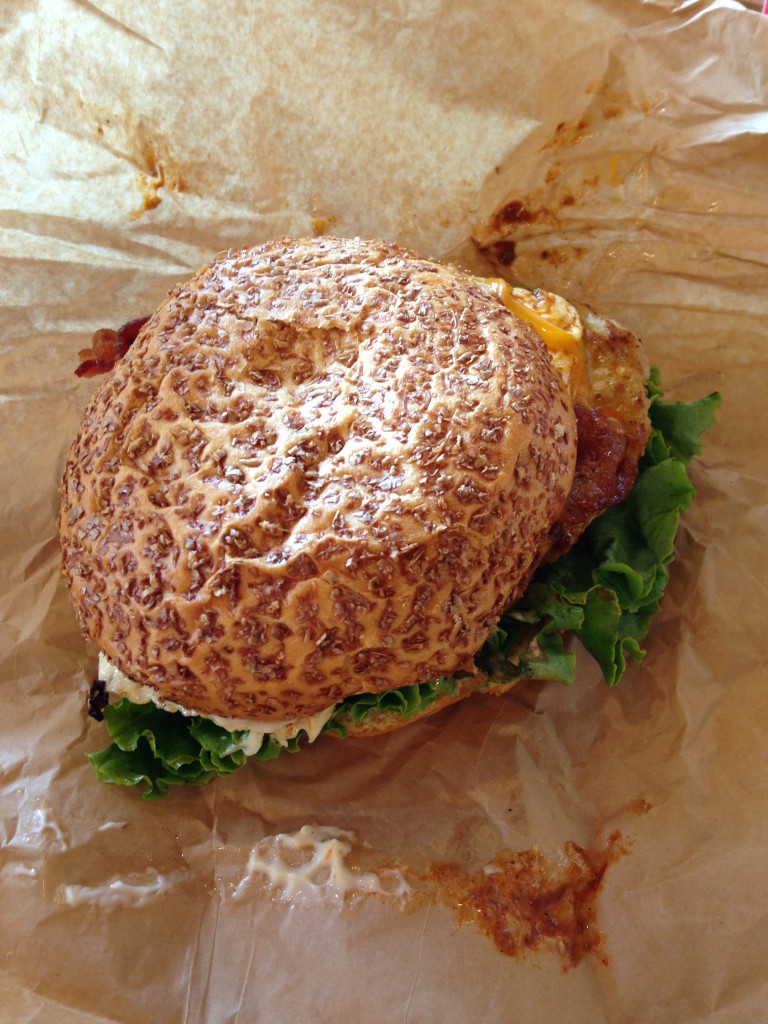 giant hangover turkey burger from be right burger
