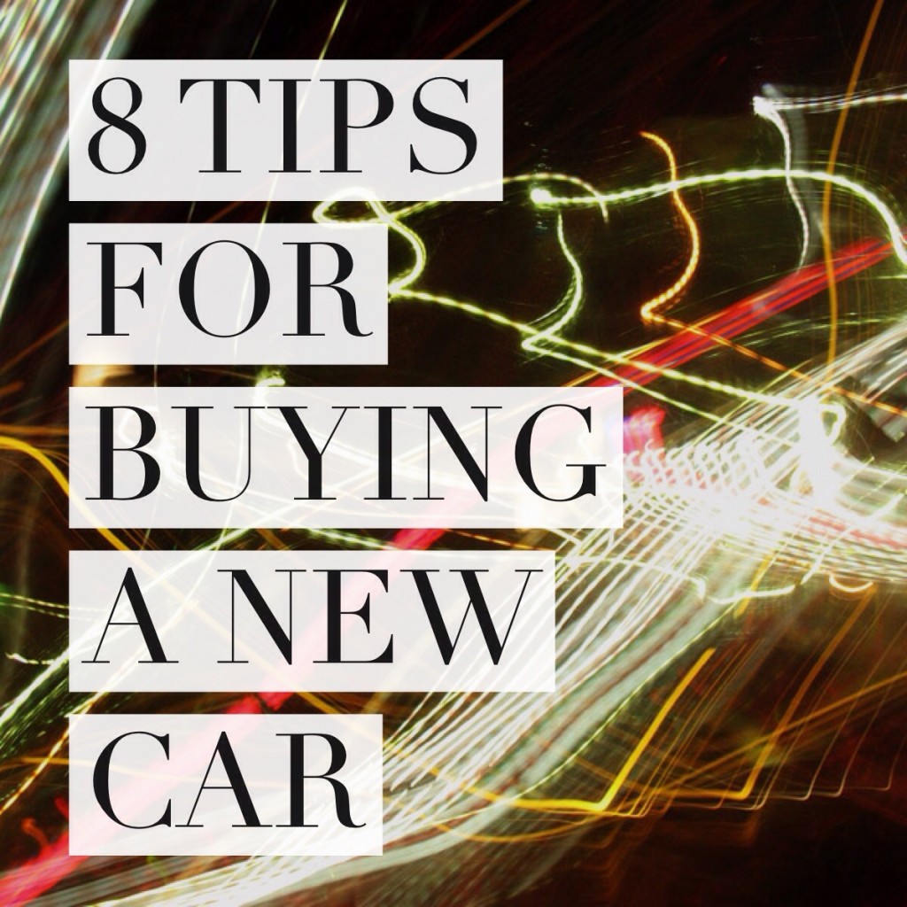 8 tips for buying a new car graphic