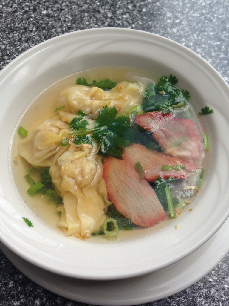 bowl of wonton soup at busara thai restaurant