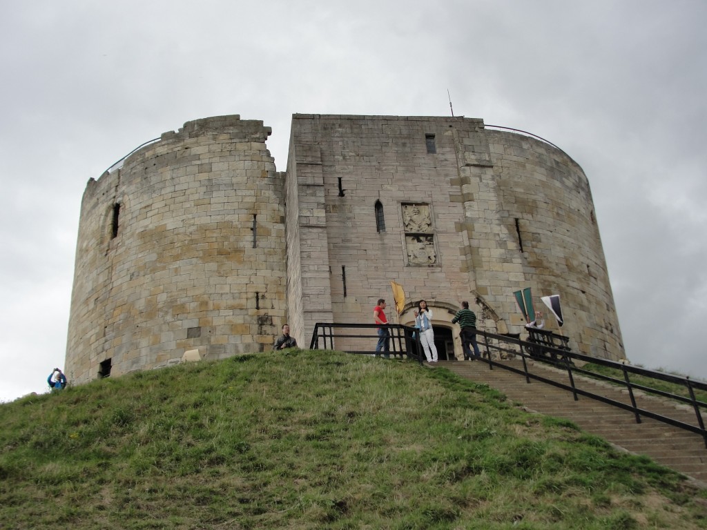 clifford's tower up on hill with stairs