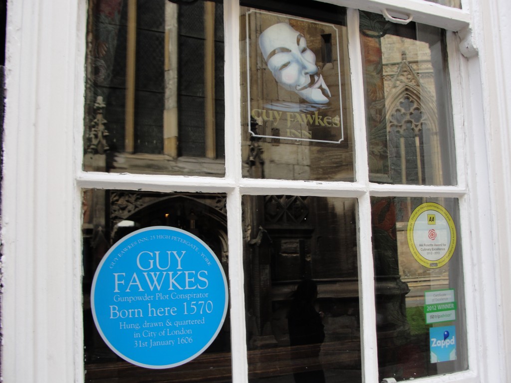 guy fawkes born here sign in window