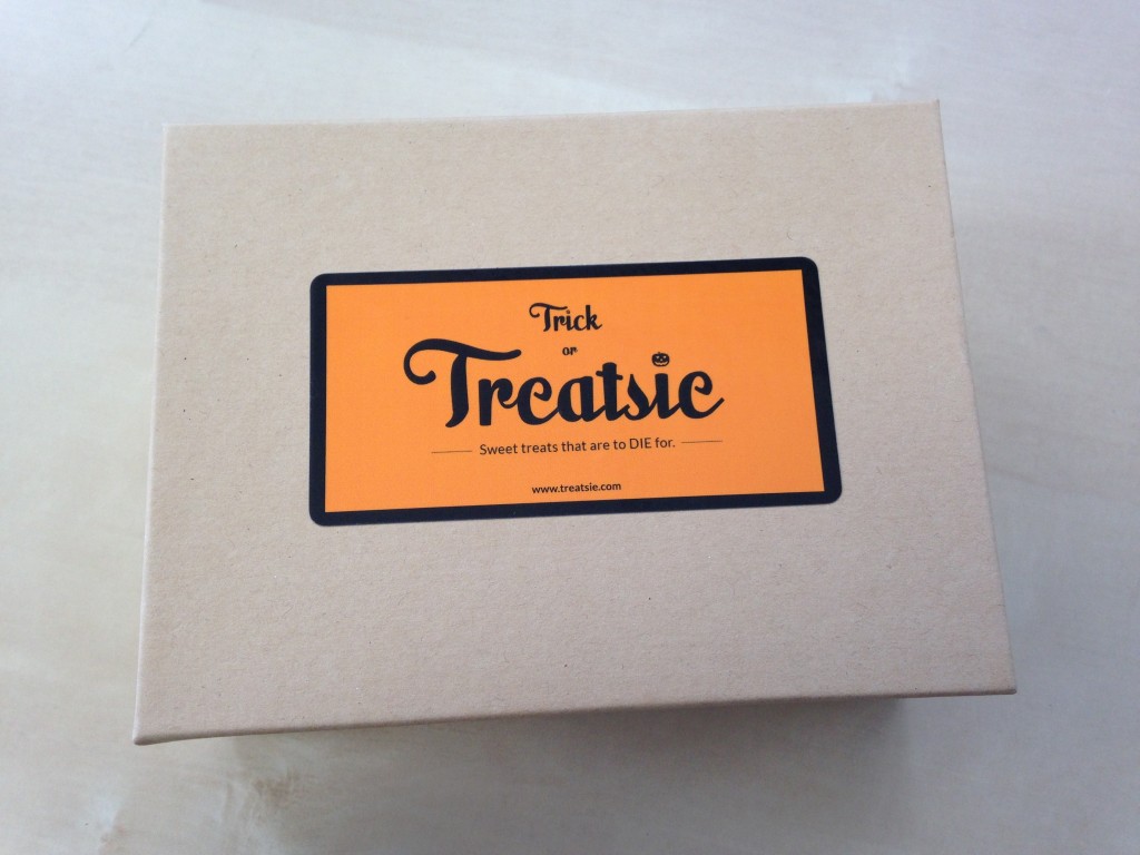 treatsie october box with halloween-themed trick or treatsie label