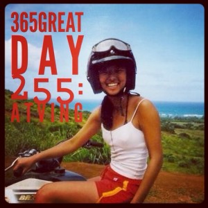 365great challenge day 255: atving