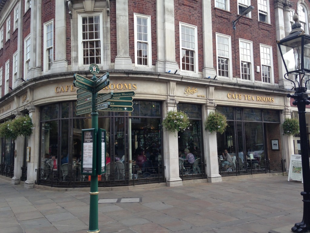 exterior view of betty's cafe tea rooms in york