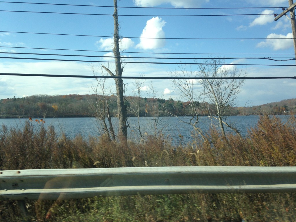 driving by lake in brewster new york area