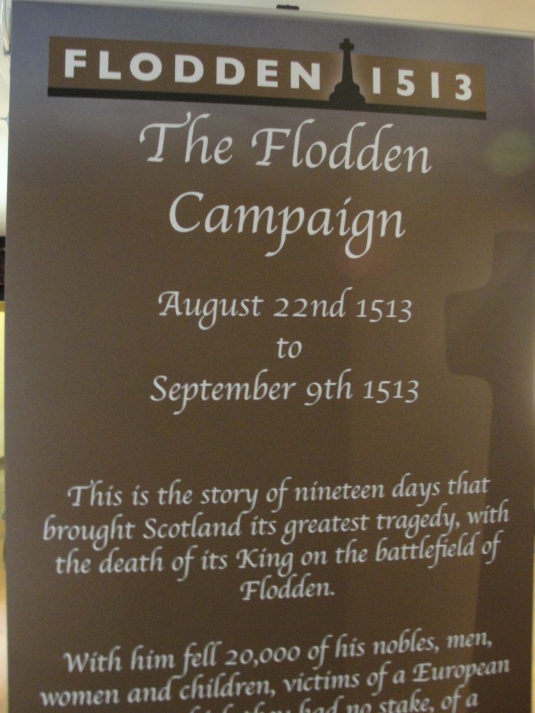 flodden campaign of 1513 sign in museum of edinburgh