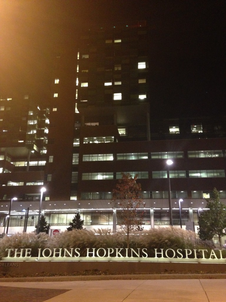 johns hopkins hospital at night