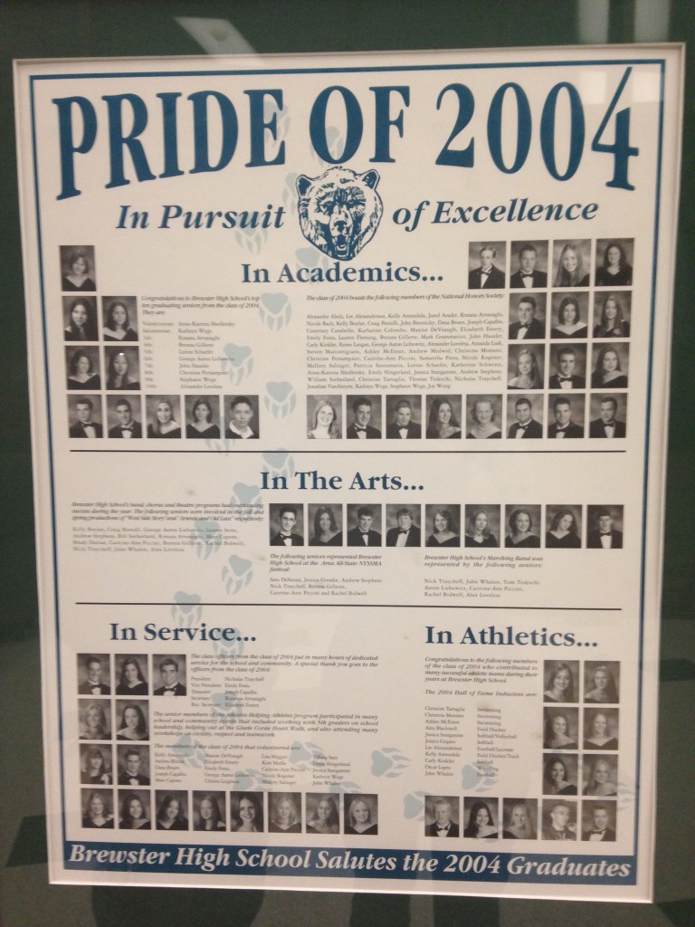 brewster high school pride of 2004 poster for graduating class