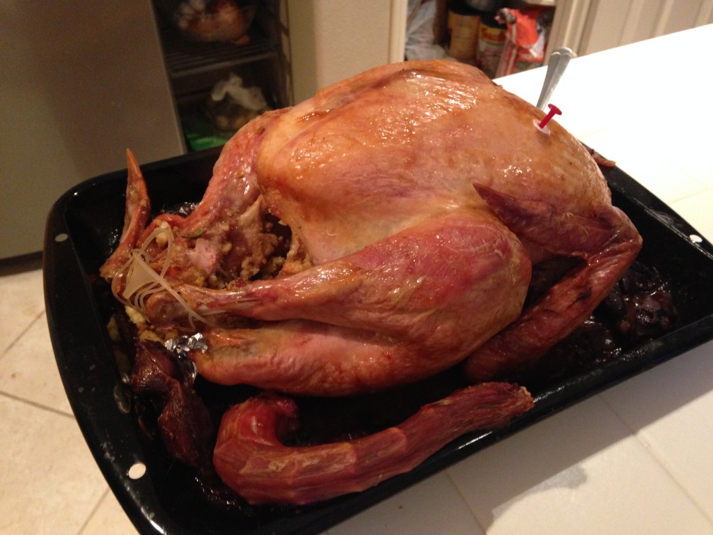 thanksgiving turkey fresh out of oven