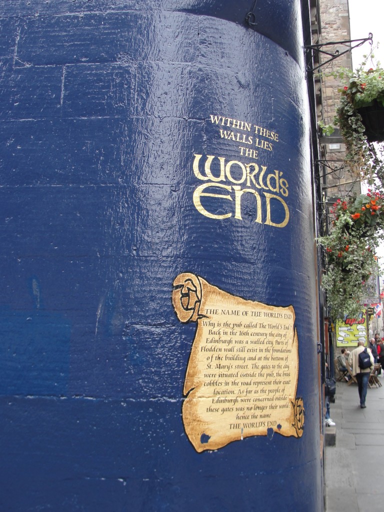 world's end painted on wall in edinburgh
