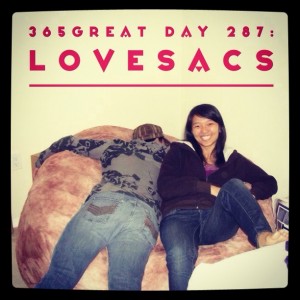365great challenge day 287: lovesacs