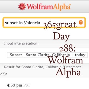 365great challenge day 288: wolfram alpha