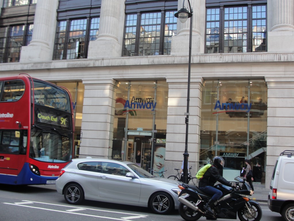 storefront of amway in london