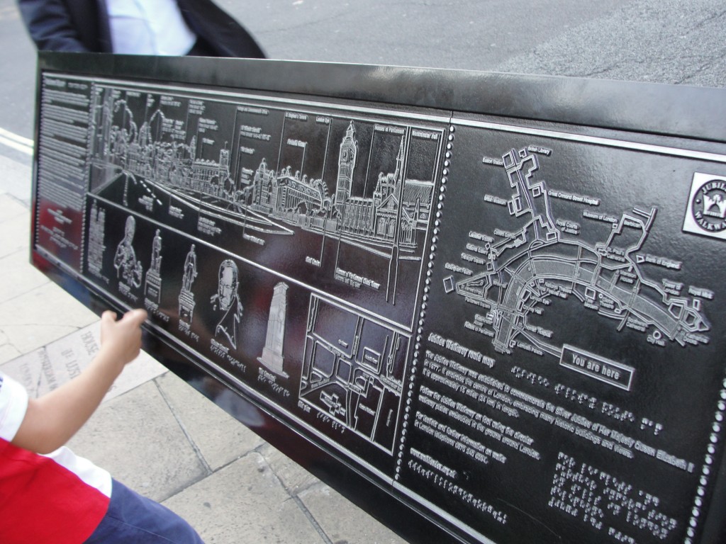 metal map of london attractions