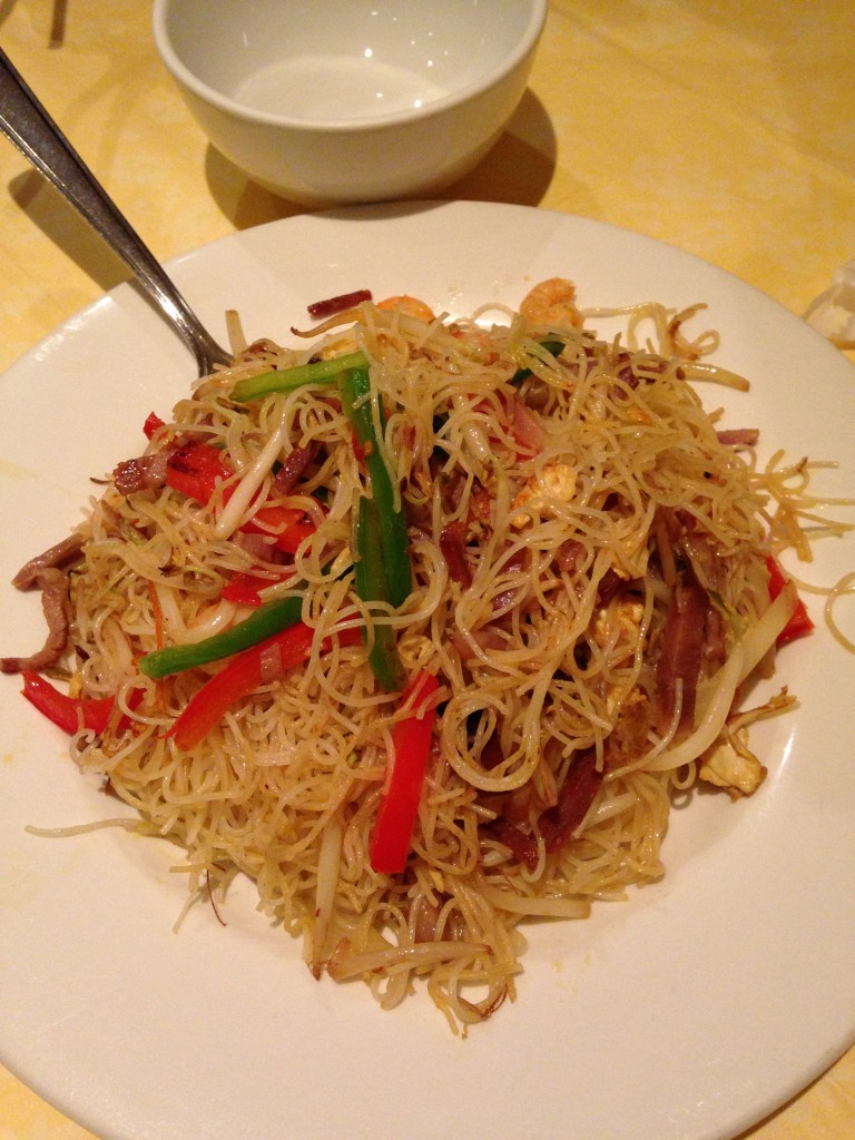 singapore noodles dish at china star restaurant in edinburgh