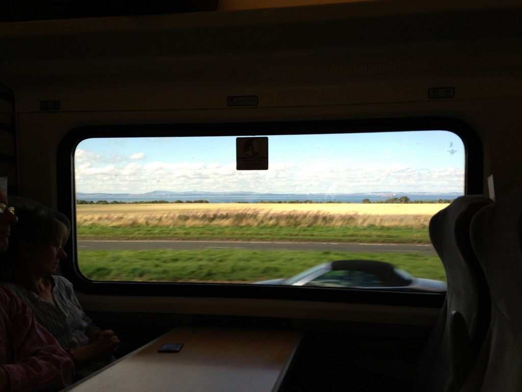 view of landscape in united kingdom from train window