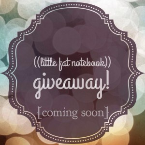 little fat notebook blog giveaway coming soon announcement badge