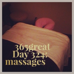 365great day 324: massages