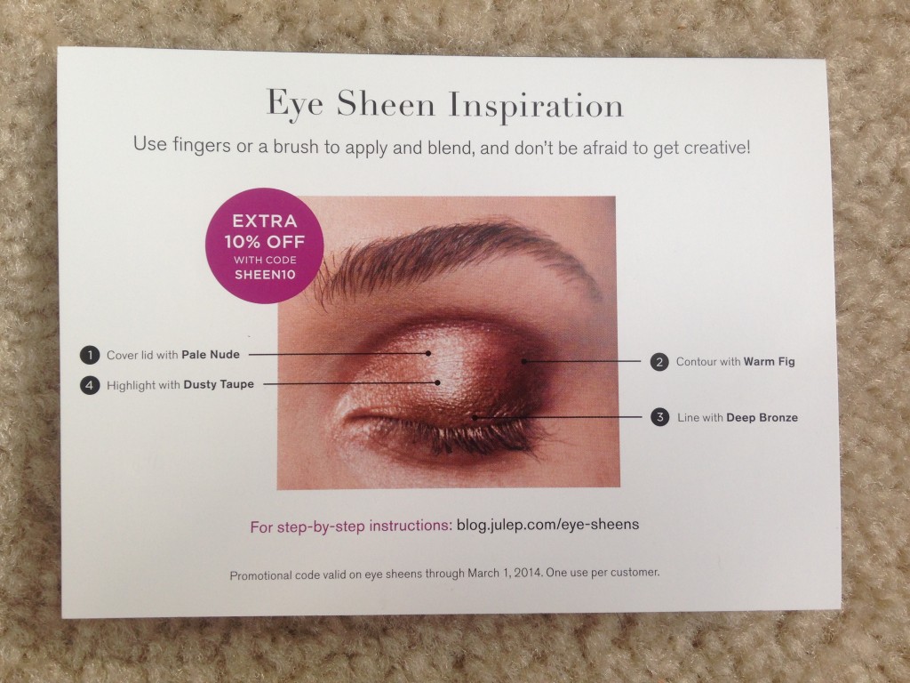 julep eye sheen information card