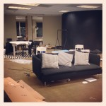 ikea furniture being built in new office space