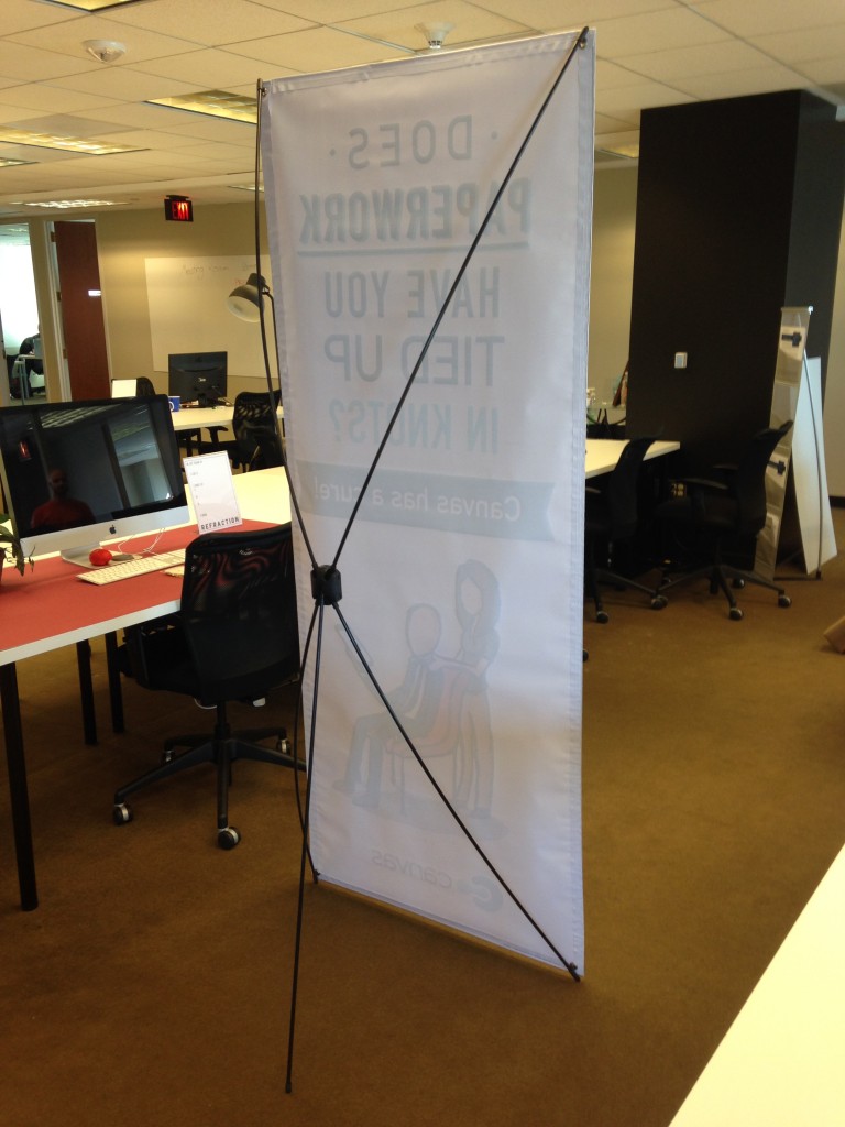 plastic x shape banner stand