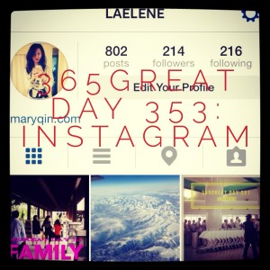 365great day 353: instagram