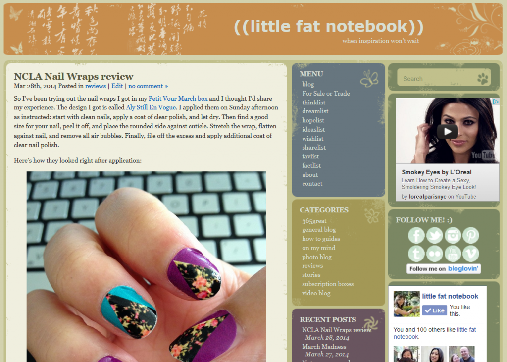 little fat notebook blog with page style wordpress theme