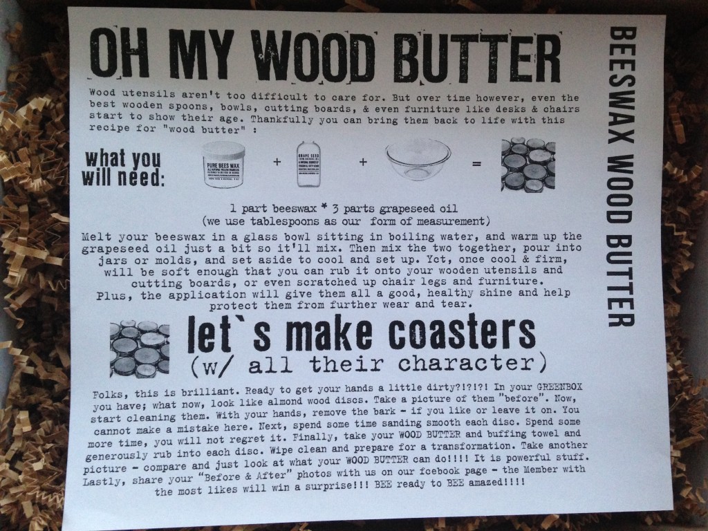 the homegrown collective february 2014 project beeswax wood butter info card