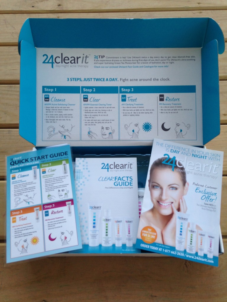 24clearit instructions including quick start guide, clear facts guide, and product booklet