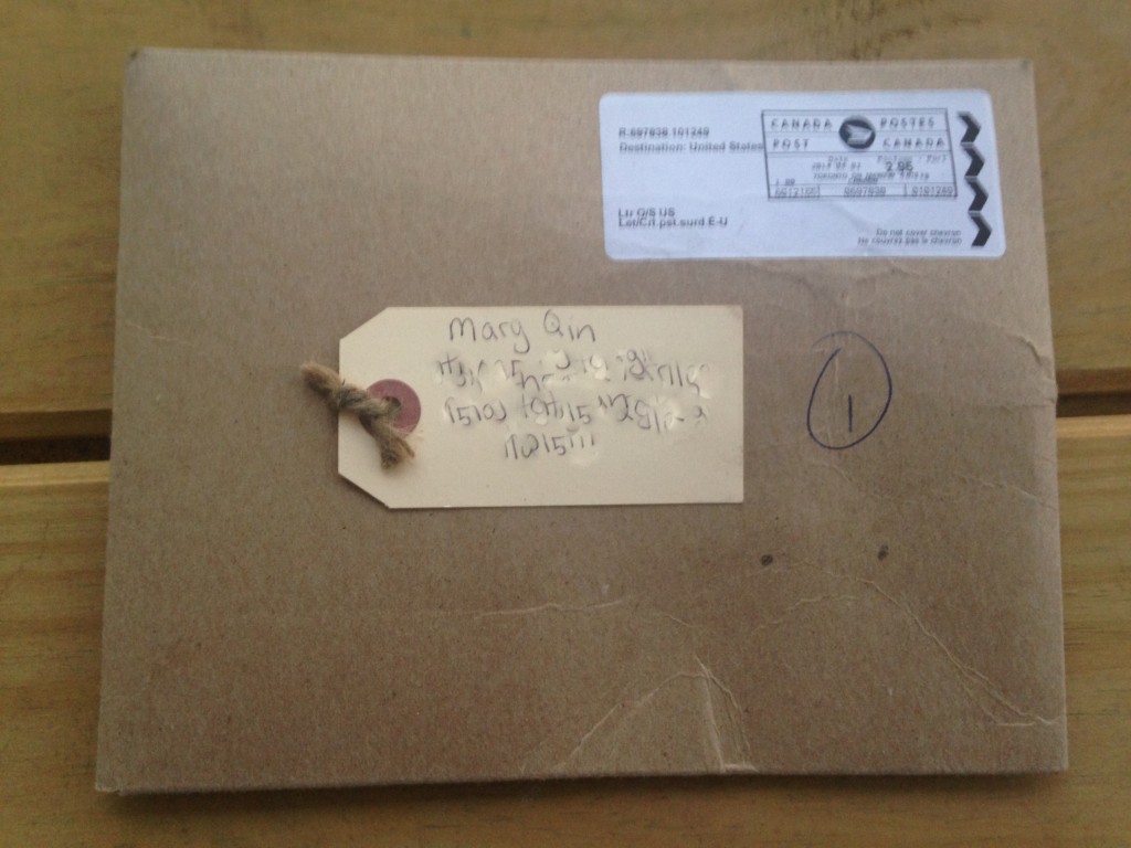 brown paper envelope from kaia naturals in canada