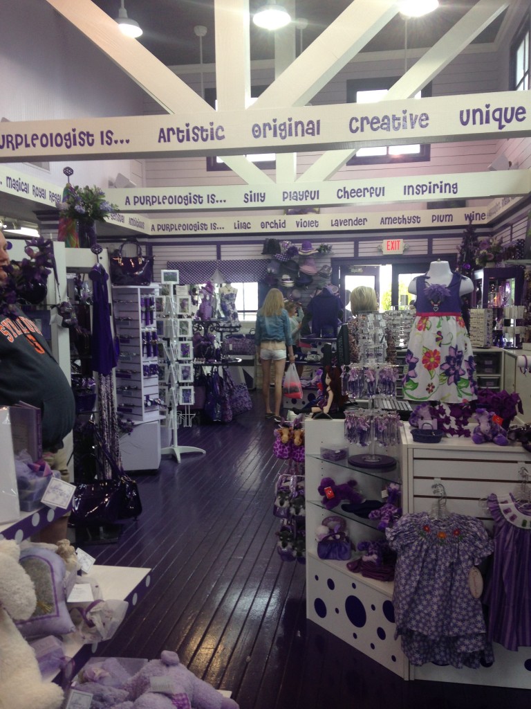 store of all purple things at broadway at the beach in myrtle beach