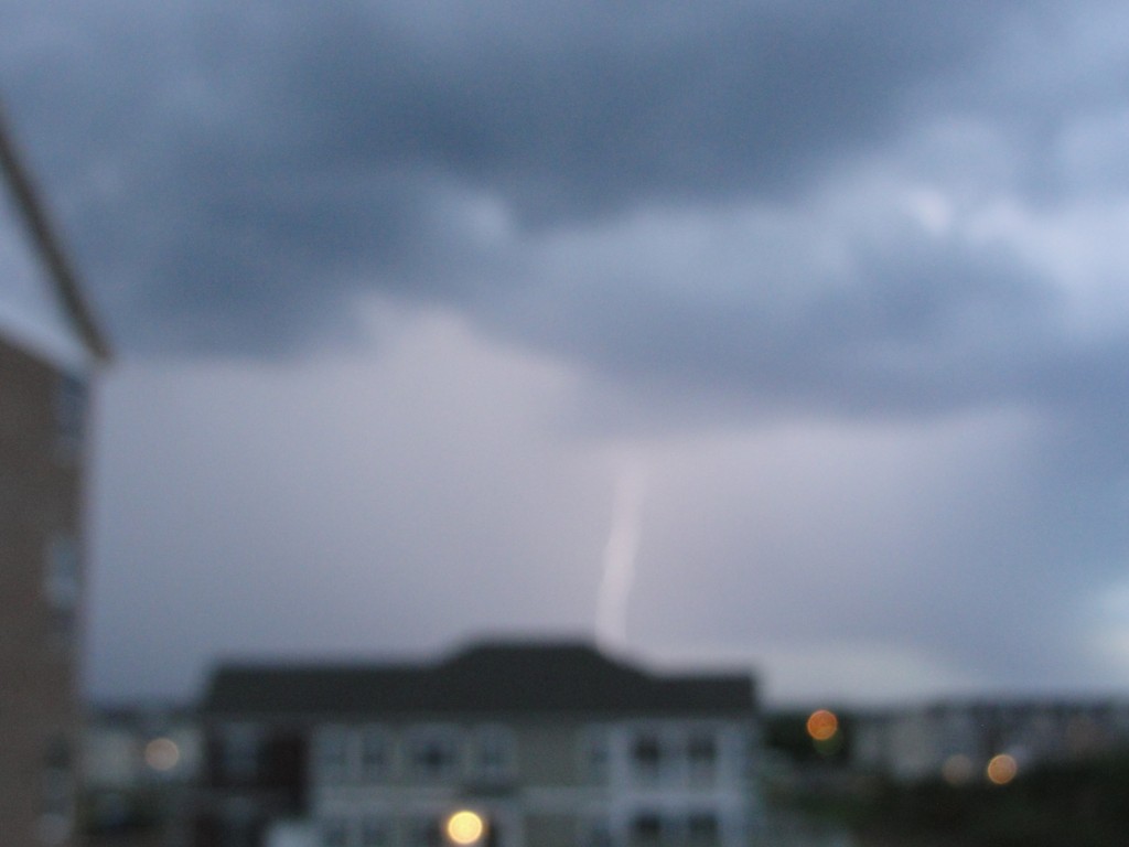unfocused shot of lightning in sky