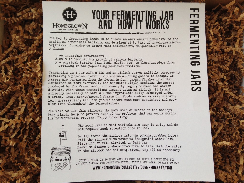the homegrown collective april 2014 fermenting jars info card