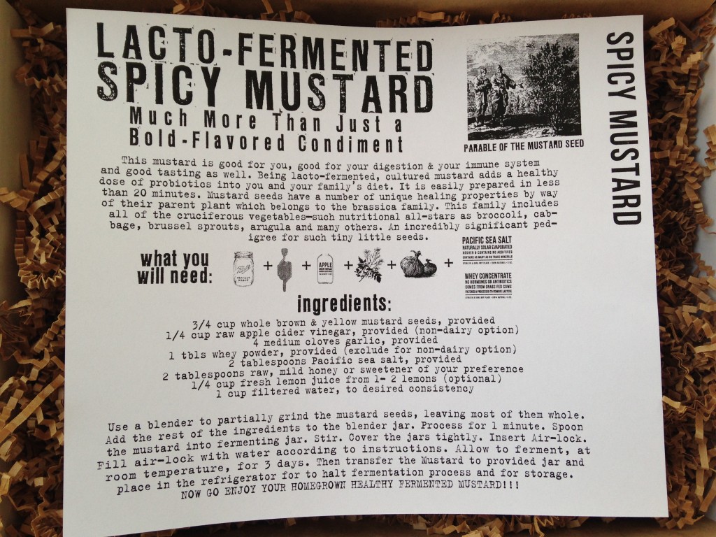 the homegrown collective april 2014 project spicy mustard info card