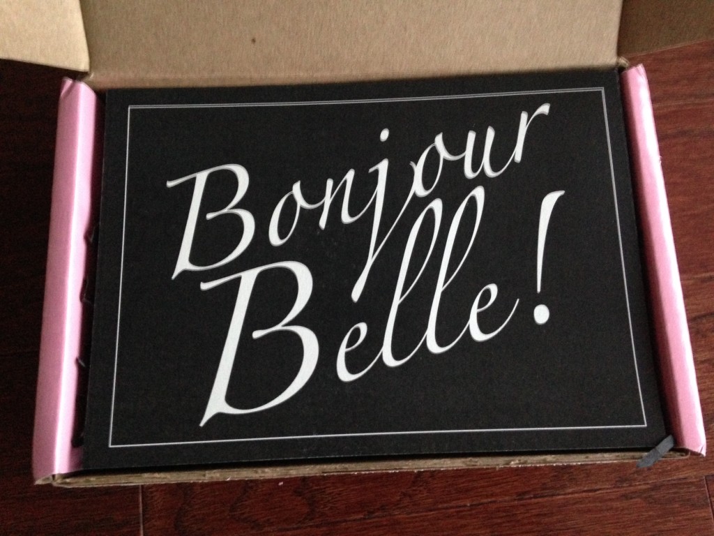 petit vour may 2014 box info card with bonjour belle theme